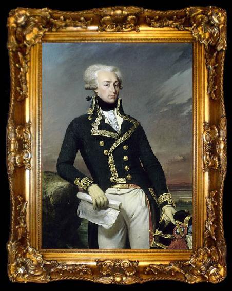 framed  Joseph-Desire Court Marie-Joseph Paul Yves Gilbert du Motier, marquis de La Fayette (1757-1834), represente en 1792, ta009-2